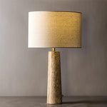 Classic Stone Table Lamp for Bedroom Nightstand and Living Room Decor