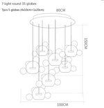 Milky Glass Globes LED Pendant Lights for Dining Room, Modern Luminarias LED Hanging Lamp