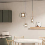 Nordic Glass Pendant Light for Kitchen Coffee Bar Dining