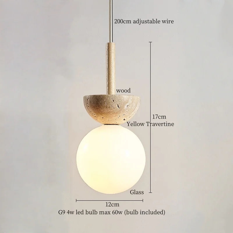 White Glass Ball LED Pendant Lights Nordic Modern Hanging Lamp