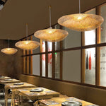 Bamboo Suspension Pendant Light Chandelier by for Kitchen Living Dining Room
