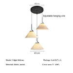 Cream Pleated Pendant Light by Afralia™: Modern Nordic E27 Chandelier for Living Room, Loft, Bar.