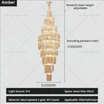 Crystal Chandelier for Penthouse Villa Living Room - Modern Light Luxury Design
