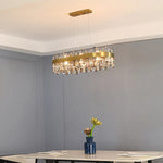 Crystal Ceiling Chandelier LED Hanging Lamps for Living Room Luxe Décor