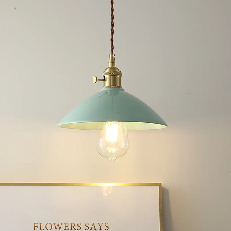 Ceramic Knob Switch LED Pendant Light, Nordic Modern Hang Lamp