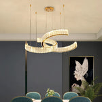 Crystal LED Pendant Lights Remote Control Dimmable Suspension Lamp