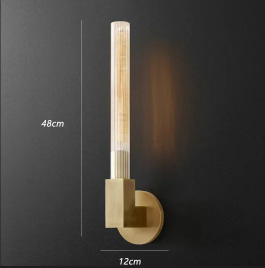 Retro Glass Wall Sconces for Hotel Clubhouse Corridor and Bedroom