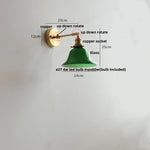 Clear Glass LED Wall Lights Pull Chain Switch Modern Bedside Lamp