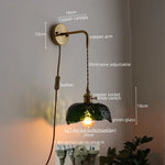 LED Copper Wall Light for Bathroom Mirror and Hallway - Glass Luminaria De Parede