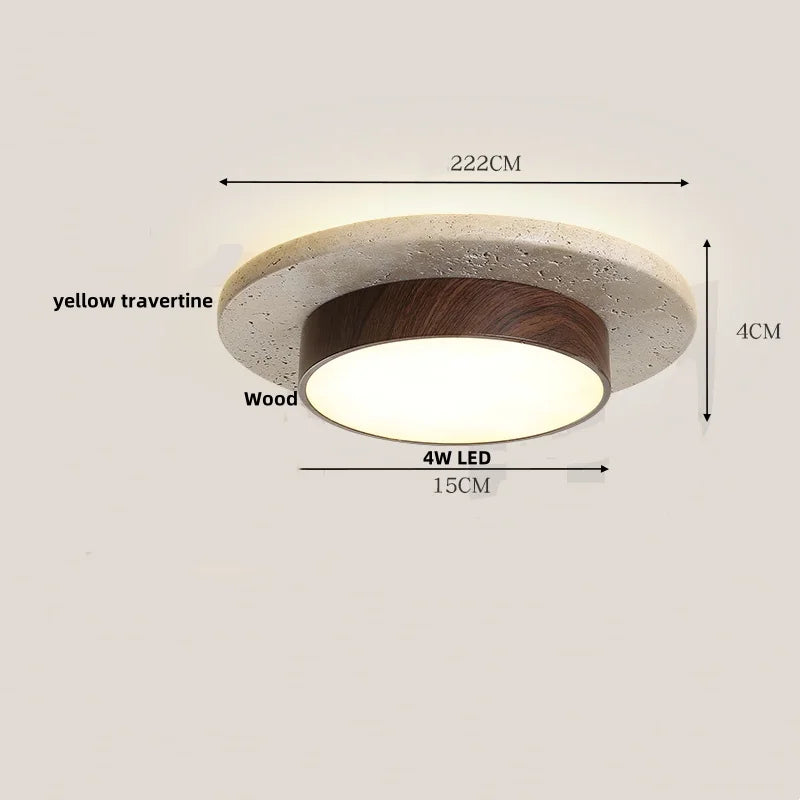 Yellow Cave Stone LED Ceiling Lamp Scandinavian Design Glass Plafondlamp