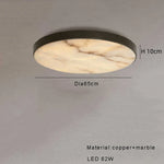 Moonshade Marble & Copper Ceiling Light