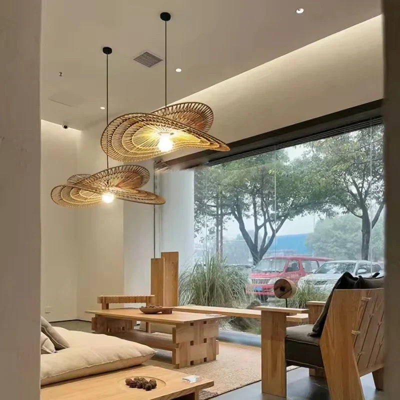 Rattan Pendant Lights, Creative Dining Room Chandeliers for Home Decor
