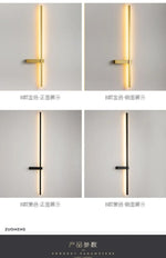 Modern Minimalist Strip Lighting: Aluminum Bedroom Living Room Wall Lamp
