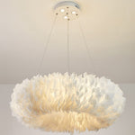 Natural Goose FeatherCeiling Light
