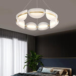 Scandinavia Ring Pendant Acrylic Chandelier Ceiling Light for Living Dining Room