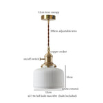White Ceramic LED Pendant Lamp - Nordic Minimalism Design