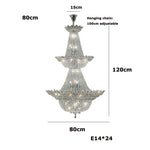 K9 Crystal Gold Ceiling Chandelier - Trendy Chrome Lighting