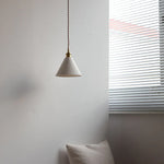 White Ceramic LED Pendant Light | Adjustable Nordic Modern Home Decor Hanging Lamp