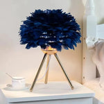 Feather Table Lamp Desk Light for Bedroom and Living Room