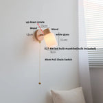 White Glass LED Wall Sconce Modern Nordic Home Decor Light