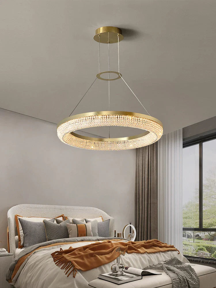 Luxury LED Ring Light Chandelier for Dining Room Décor