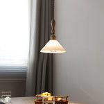 White Glass LED Pendant Light Fixture Modern Nordic Hanging Lamp Wood Ash