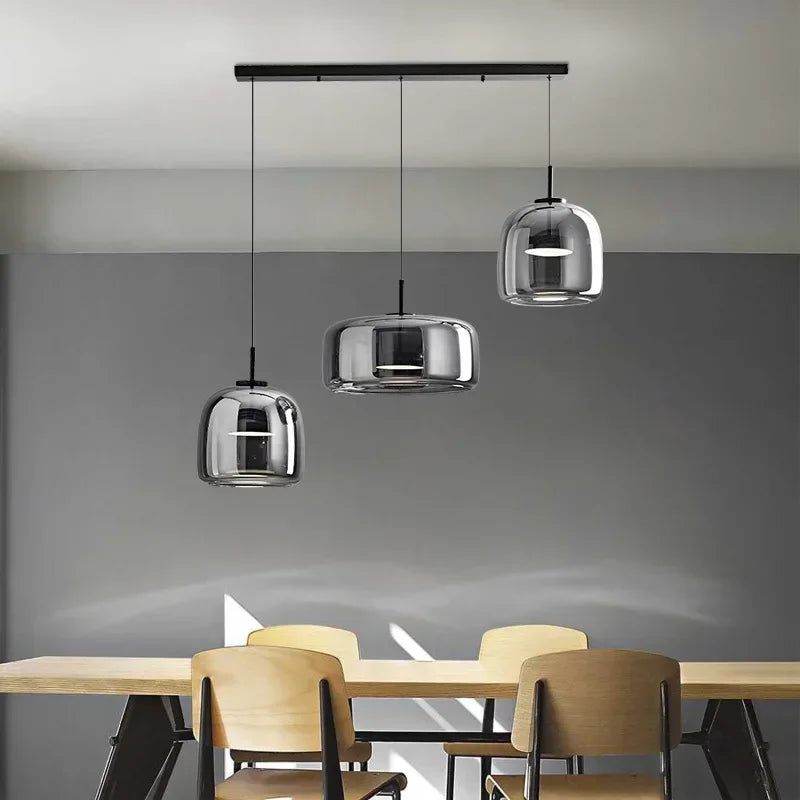 Modern Glass LED Pendant Lights for Dining Room Kitchen Table & B&B Loft Stair Chandeliers
