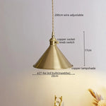 Copper LED Pendant Light, Modern Decor for Bedroom & Living Room