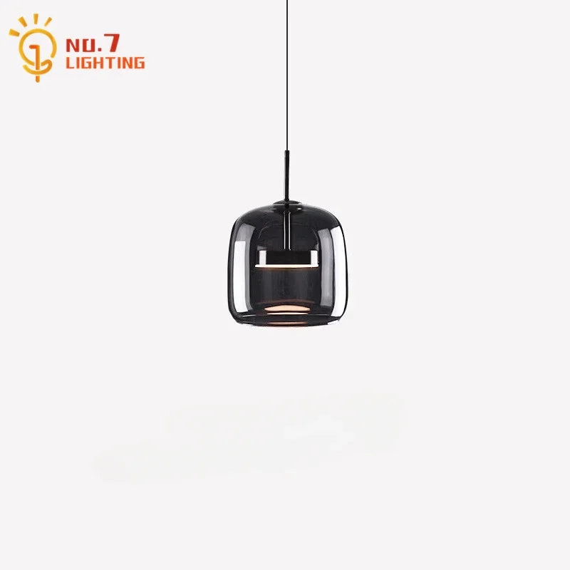Glass Pendant Lights Modern Designer LED Indoor Lighting for Bedroom Living Room