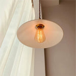 Afralia™ White Glass LED Pendant Lamp Modern Copper Socket Hanging Light
