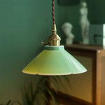 Afralia™ Cyan Ceramic LED Pendant Light for Loft Cafe Bar Decor