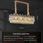 Luxury Crystal Chandelier Modern Simple Dining Room Bedroom Light