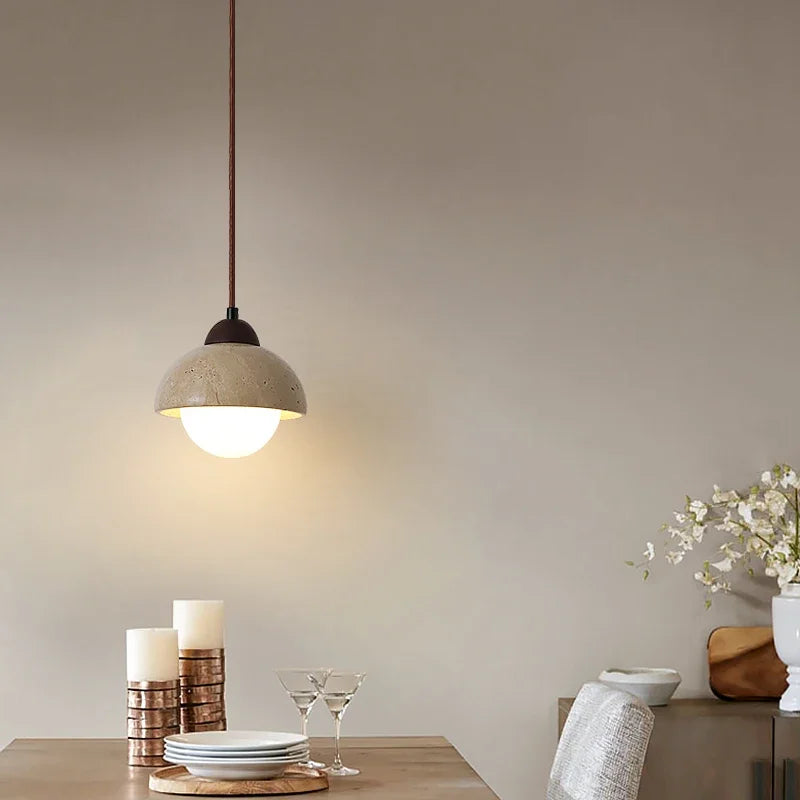 Cave Stone Pendant Light Ceiling Hanging Lamp for Bedroom and Dining Room