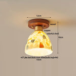 Shell Tiffany Glass Canopy LED Ceiling Light