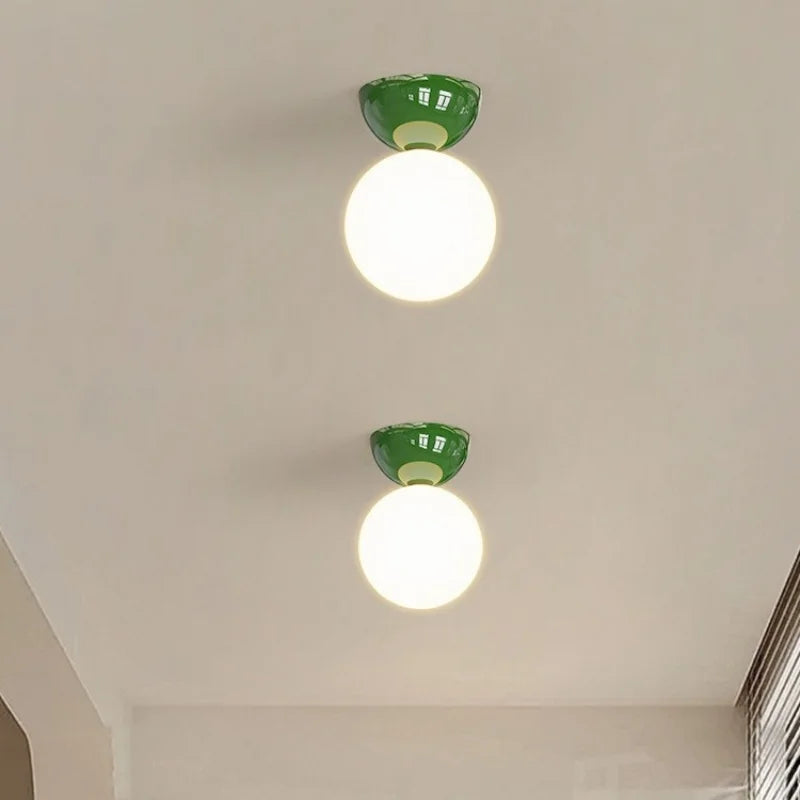 Iron Glass LED Ceiling Lights Modern Home Decor Lighting G9 Lamparas