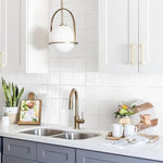 Glass Globe Pendant Light for Kitchen Dining Room - Nordic Design