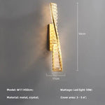 Luxury Crystal Wall Scones LED Wall Lamp Gold Metal Indoor Light Fixtures
