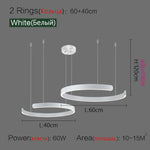 Nordic Ring LED Pendant Chandelier for Home Living Dining Kitchen Lighting