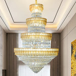 European Duplex Villa Crystal Chandelier Loft LED Light