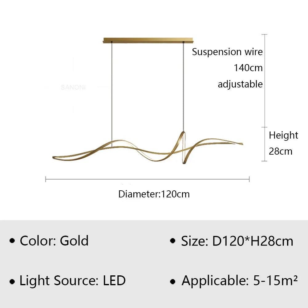 Modern LED Pendant Light - Stylish Ceiling Chandelier for Living, Dining, and Bedroom