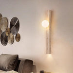 Travertine Wall Lamp Sconce Light for Home Decor & Ambiance