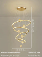 Modern LED Pendant Lights Chandelier for Foyer, Villa, and Stairs