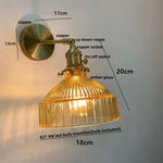 Clear Glass Copper Socket LED Wall Lamp with Pull Chain Switch