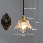 Copper Glass LED Pendant Light for Modern Home Decor - Hanging Lamp