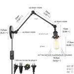 Afralia™ Vintage Industrial LED Wall Lamp with Pull Chain Switch & Clear Glass