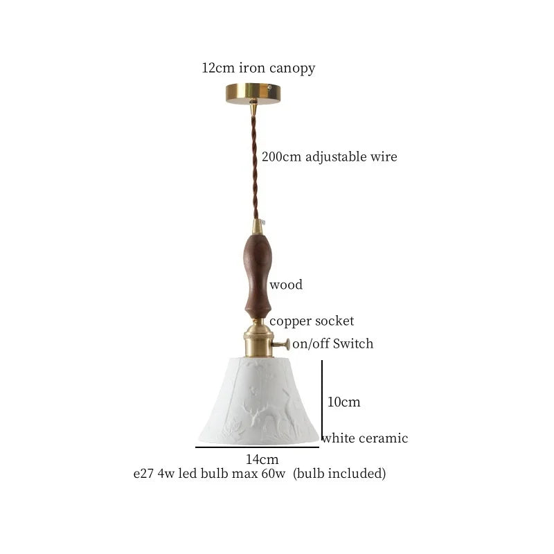 Ceramic LED Hanging Pendant Light - Modern Nordic Design for Home Decor
