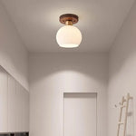 Walnut Copper LED Ceiling Light Modern Home Lighting Luminaria