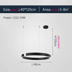 Nordic Ring LED Pendant Chandelier for Home Living Dining Kitchen Lighting