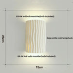 Double LED Wall Lamp Sconce Modern Resin Bathroom Mirror Light