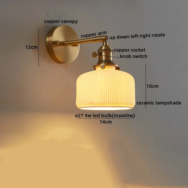 Nordic LED Wall Sconce Pull Chain Switch | Modern Bedroom Living Room Stair Light Fixtures